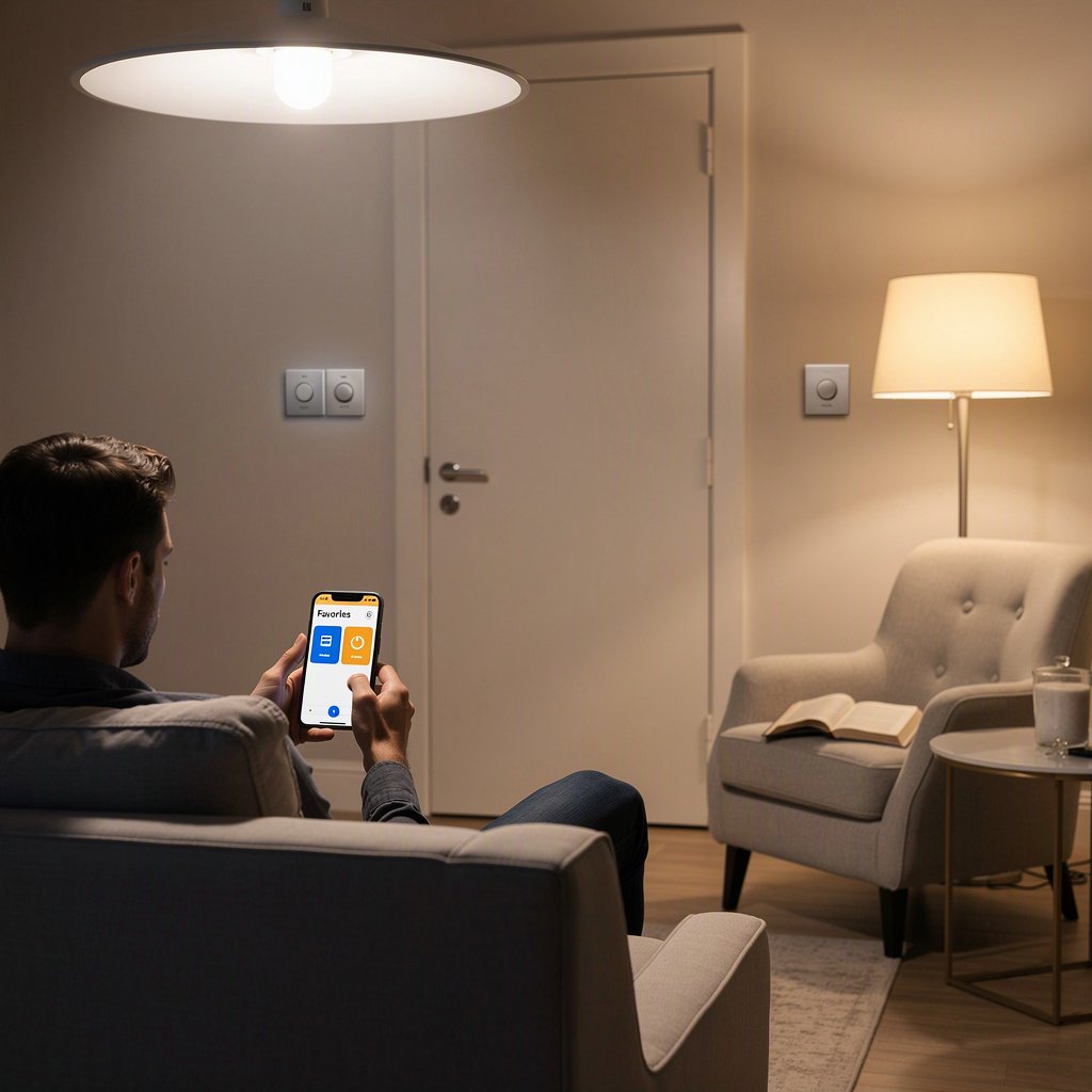 Exemplo hipotético: uma sala com dois pontos de luz