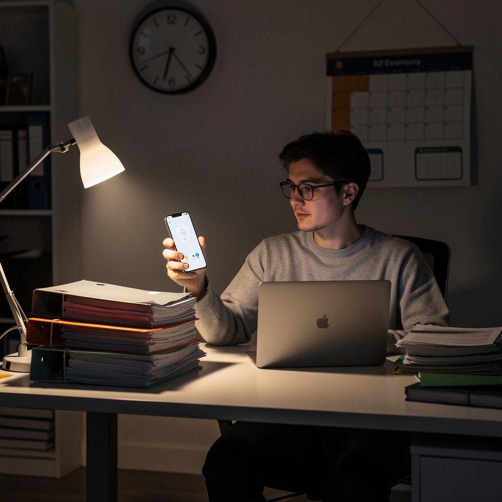Exemplo hipotético: preparar uma luz para uma atividade recorrente