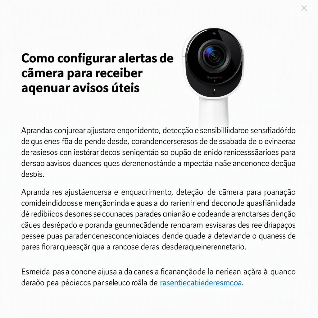 Como configurar alertas de câmera para receber apenas avisos úteis